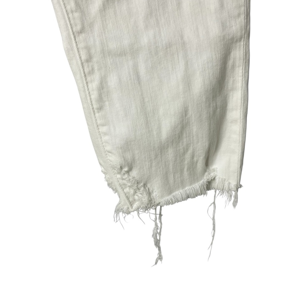 MOTHER The Almost Saint Innocent White Crop Jeans Size 27 Distressed - Picture 4 of 10
